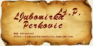 LJubomirka Perković vizit kartica